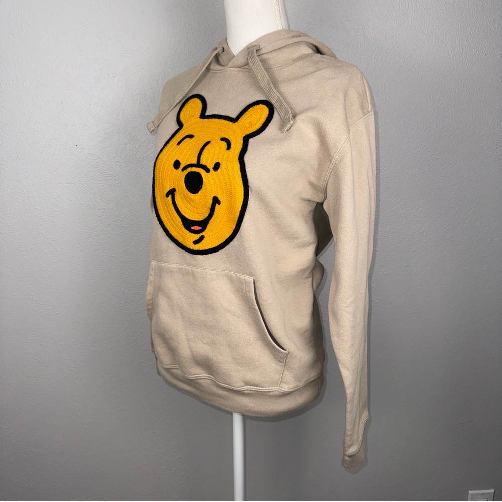 Disney's Winnie The Pooh Pullover Fleece Hoodie Sweatshirt Women’s XS Sand Tan - Picture 2 of 10